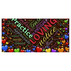 Loving Practice Agape Heart Banner And Sign 8  X 4  by Paksenen