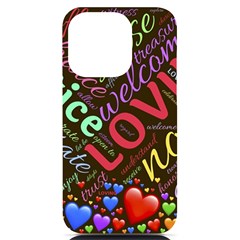 Loving Practice Agape Heart Iphone 14 Pro Black Uv Print Case by Paksenen