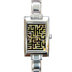 Mindset Stimulus Response Emotion Rectangle Italian Charm Watch by Paksenen