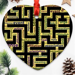 Mindset Stimulus Response Emotion Heart Ornament (two Sides) by Paksenen