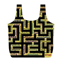 Mindset Stimulus Response Emotion Full Print Recycle Bag (l) by Paksenen