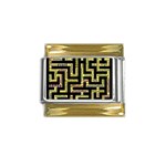 Mindset Stimulus Response Emotion Gold Trim Italian Charm (9mm) Front