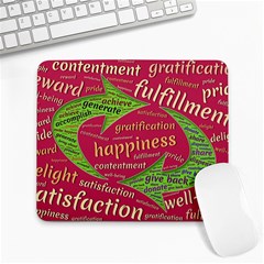 Fulfillment Satisfaction Happiness Large Mousepad by Paksenen