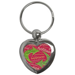 Fulfillment Satisfaction Happiness Key Chain (heart) by Paksenen