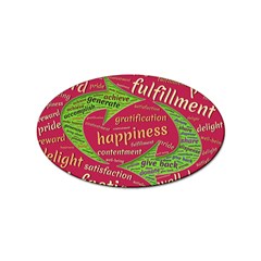 Fulfillment Satisfaction Happiness Sticker (oval) by Paksenen