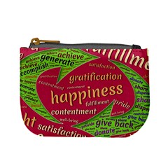 Fulfillment Satisfaction Happiness Mini Coin Purse by Paksenen