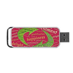 Fulfillment Satisfaction Happiness Portable Usb Flash (two Sides) by Paksenen