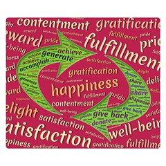 Fulfillment Satisfaction Happiness Two Sides Premium Plush Fleece Blanket (small) by Paksenen