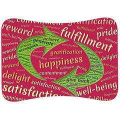 Fulfillment Satisfaction Happiness Velour Seat Head Rest Cushion by Paksenen