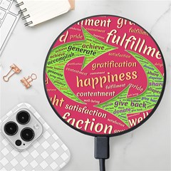 Fulfillment Satisfaction Happiness Wireless Fast Charger(black) by Paksenen