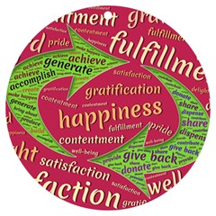 Fulfillment Satisfaction Happiness Uv Print Acrylic Ornament Round by Paksenen