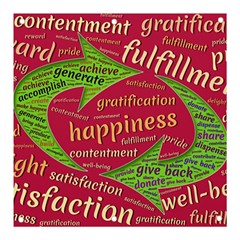 Fulfillment Satisfaction Happiness Banner And Sign 3  X 3  by Paksenen