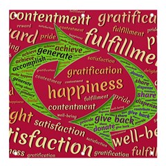 Fulfillment Satisfaction Happiness Banner And Sign 4  X 4  by Paksenen