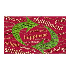 Fulfillment Satisfaction Happiness Banner And Sign 5  X 3  by Paksenen