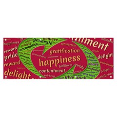 Fulfillment Satisfaction Happiness Banner And Sign 8  X 3  by Paksenen