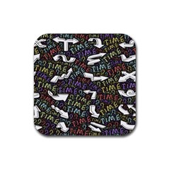 Mental Emojis Emoticons Icons Rubber Coaster (square) by Paksenen