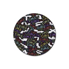 Mental Emojis Emoticons Icons Rubber Coaster (round) by Paksenen