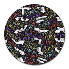 Footprints Path Mystery Unknown Round Mousepad by Paksenen