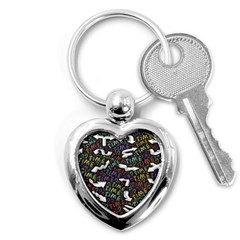 Footprints Path Mystery Unknown Key Chain (heart) by Paksenen