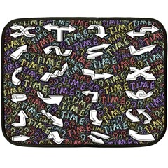 Footprints Path Mystery Unknown Two Sides Fleece Blanket (mini) by Paksenen