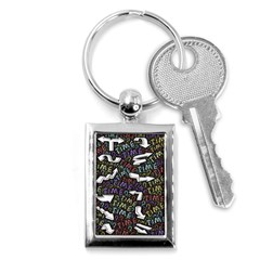 Time Nonlinear Curved Undirected Key Chain (rectangle) by Paksenen