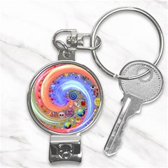 Swirl Vortex Emoji Cyclone Motion Nail Clippers Key Chain by Paksenen