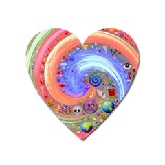 Swirl Vortex Emoji Cyclone Motion Heart Magnet by Paksenen