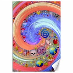 Swirl Vortex Emoji Cyclone Motion Canvas 12  X 18  by Paksenen