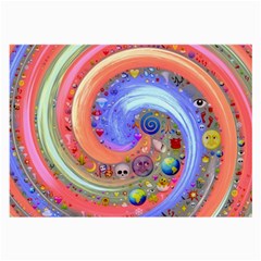 Swirl Vortex Emoji Cyclone Motion Large Glasses Cloth (2 Sides) by Paksenen