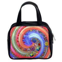 Swirl Vortex Emoji Cyclone Motion Classic Handbag (two Sides) by Paksenen