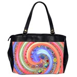 Swirl Vortex Emoji Cyclone Motion Oversize Office Handbag (2 Sides) Back