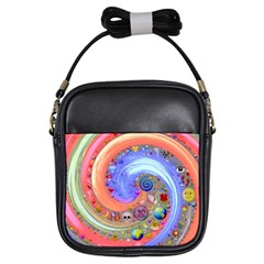 Swirl Vortex Emoji Cyclone Motion Girls Sling Bag by Paksenen