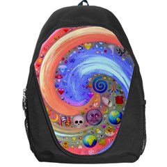 Swirl Vortex Emoji Cyclone Motion Backpack Bag by Paksenen