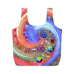 Swirl Vortex Emoji Cyclone Motion Full Print Recycle Bag (m) by Paksenen