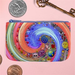 Swirl Vortex Emoji Cyclone Motion Large Coin Purse by Paksenen