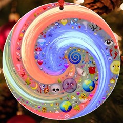 Swirl Vortex Emoji Cyclone Motion Uv Print Acrylic Ornament Round