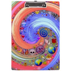 Swirl Vortex Emoji Cyclone Motion A4 Acrylic Clipboard by Paksenen