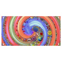 Swirl Vortex Emoji Cyclone Motion Banner And Sign 4  X 2  by Paksenen