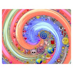 Swirl Vortex Emoji Cyclone Motion Premium Plush Fleece Blanket (medium) by Paksenen