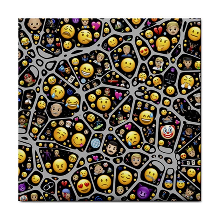 Mental Emojis Emoticons Icons Tile Coaster