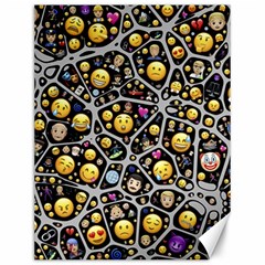 Mental Emojis Emoticons Icons Canvas 12  X 16  by Paksenen