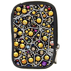 Mental Emojis Emoticons Icons Compact Camera Leather Case by Paksenen