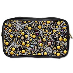 Mental Emojis Emoticons Icons Toiletries Bag (one Side) by Paksenen