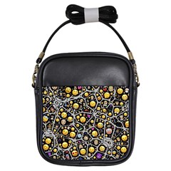 Mental Emojis Emoticons Icons Girls Sling Bag by Paksenen