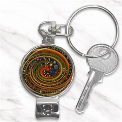 Swirl Vortex Emoji Cyclone Motion Art Nail Clippers Key Chain by Paksenen