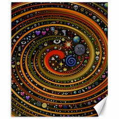 Swirl Vortex Emoji Cyclone Motion Art Canvas 8  X 10  by Paksenen