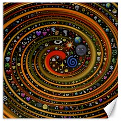 Swirl Vortex Emoji Cyclone Motion Art Canvas 20  X 20  by Paksenen