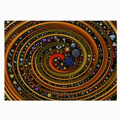 Swirl Vortex Emoji Cyclone Motion Art Large Glasses Cloth (2 Sides) by Paksenen