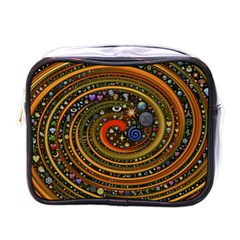 Swirl Vortex Emoji Cyclone Motion Art Mini Toiletries Bag (one Side) by Paksenen