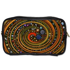 Swirl Vortex Emoji Cyclone Motion Art Toiletries Bag (two Sides) by Paksenen